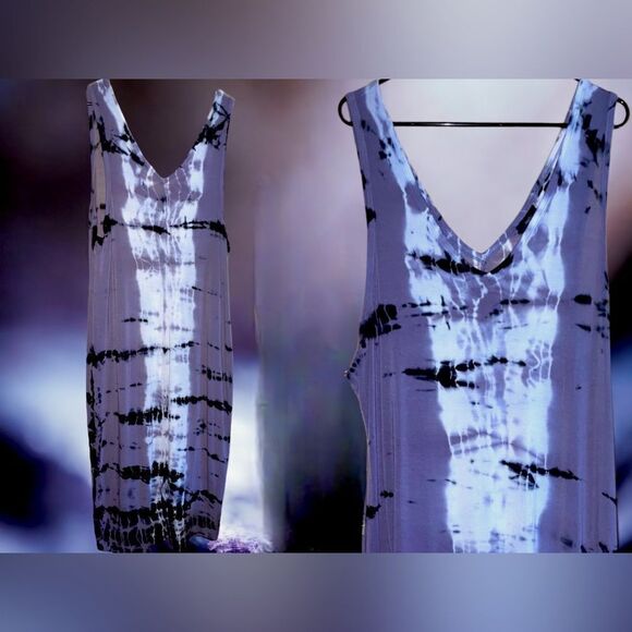 Mossimo l Tie-dye l Black Gray White l Maxi l Sleeveless l 2X l EUC - Picture 8 of 8